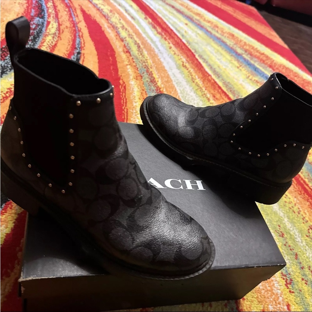 COACH mid leather boot